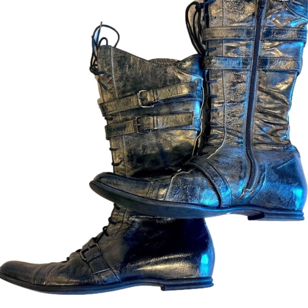 Leather boots made in Italy